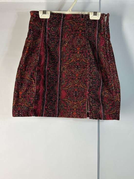 Free People Dresses & Skirts - Free People Burgundy Multicolor Patterned Mini Skirt